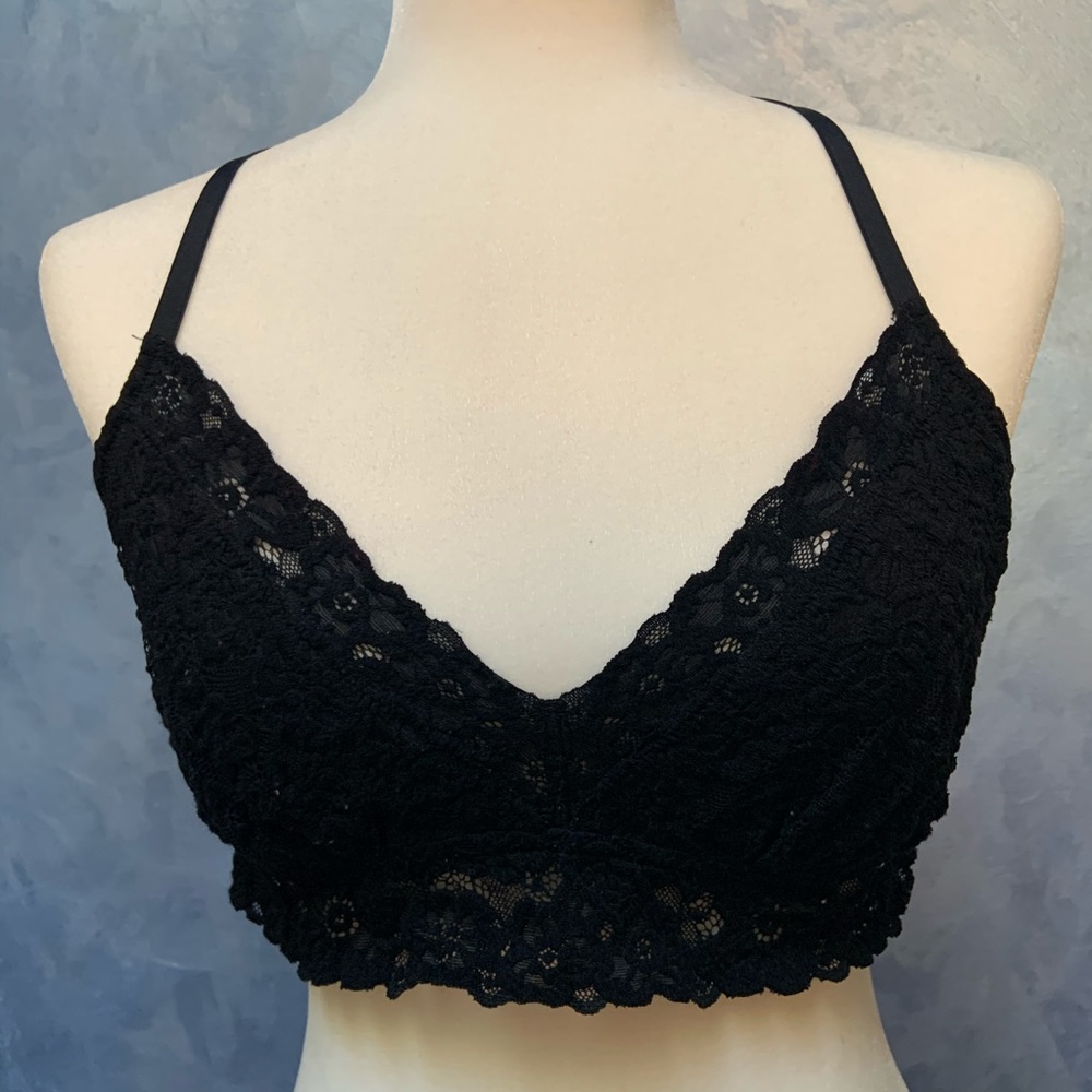 Aerie Black Lace Bralette Bandeau